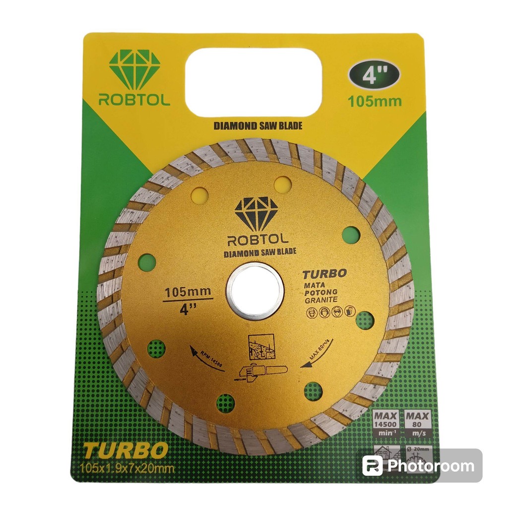 DIAMOND WHEEL TURBO 4 MATA POTONG GRANIT KERAMIK BASAH KERING 4 IN MATA POTONG GRANIT KERAMIK 4DIM M