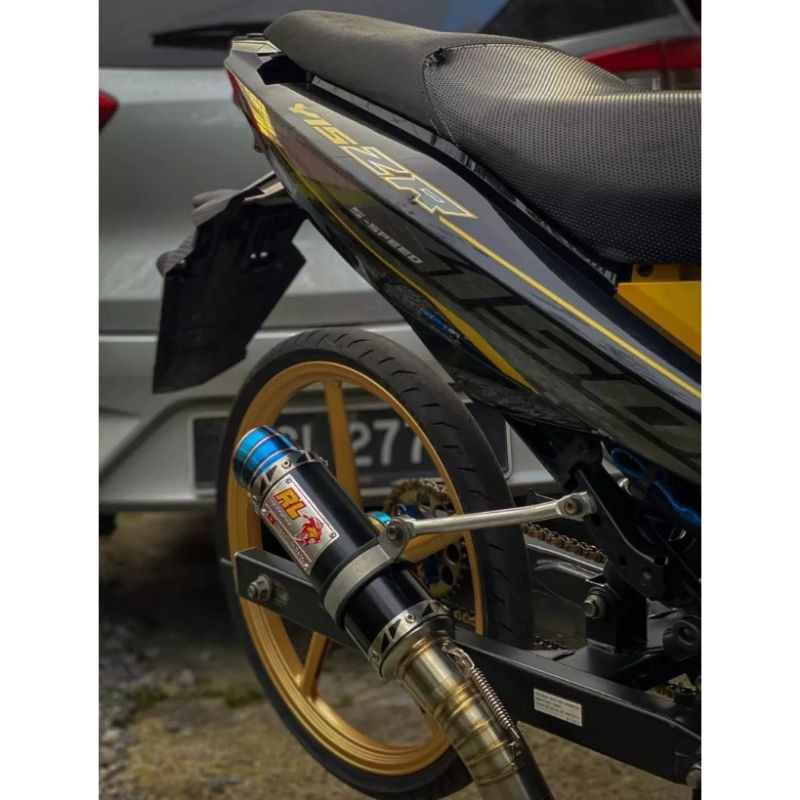 Red LEO RACING EXHAUST OPEN FOR Y15ZR LC135 Y15