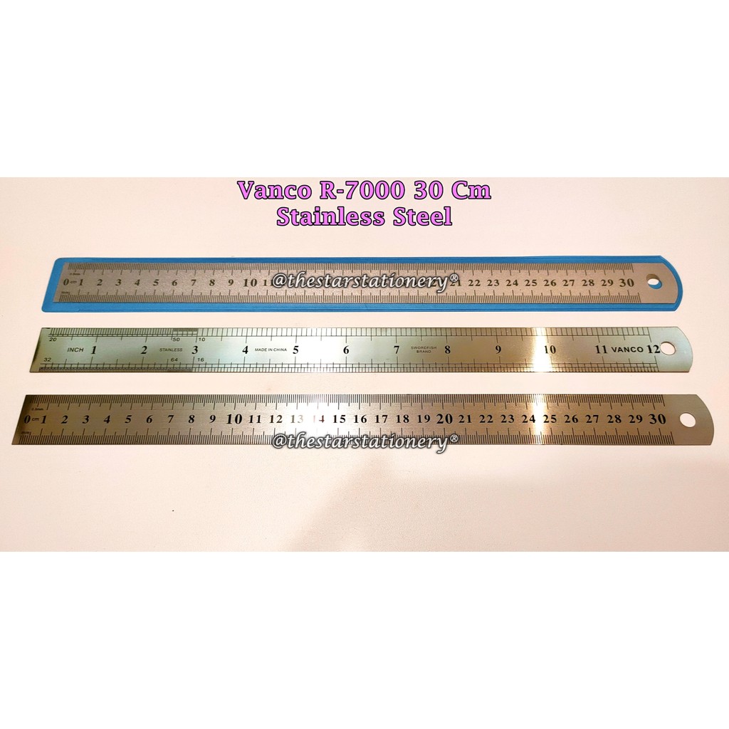 

(1 Biji) GROSIR Penggaris Besi Vanco R-7000 30 Cm Silver / Penggaris Besi 30 Cm Silver R 7000