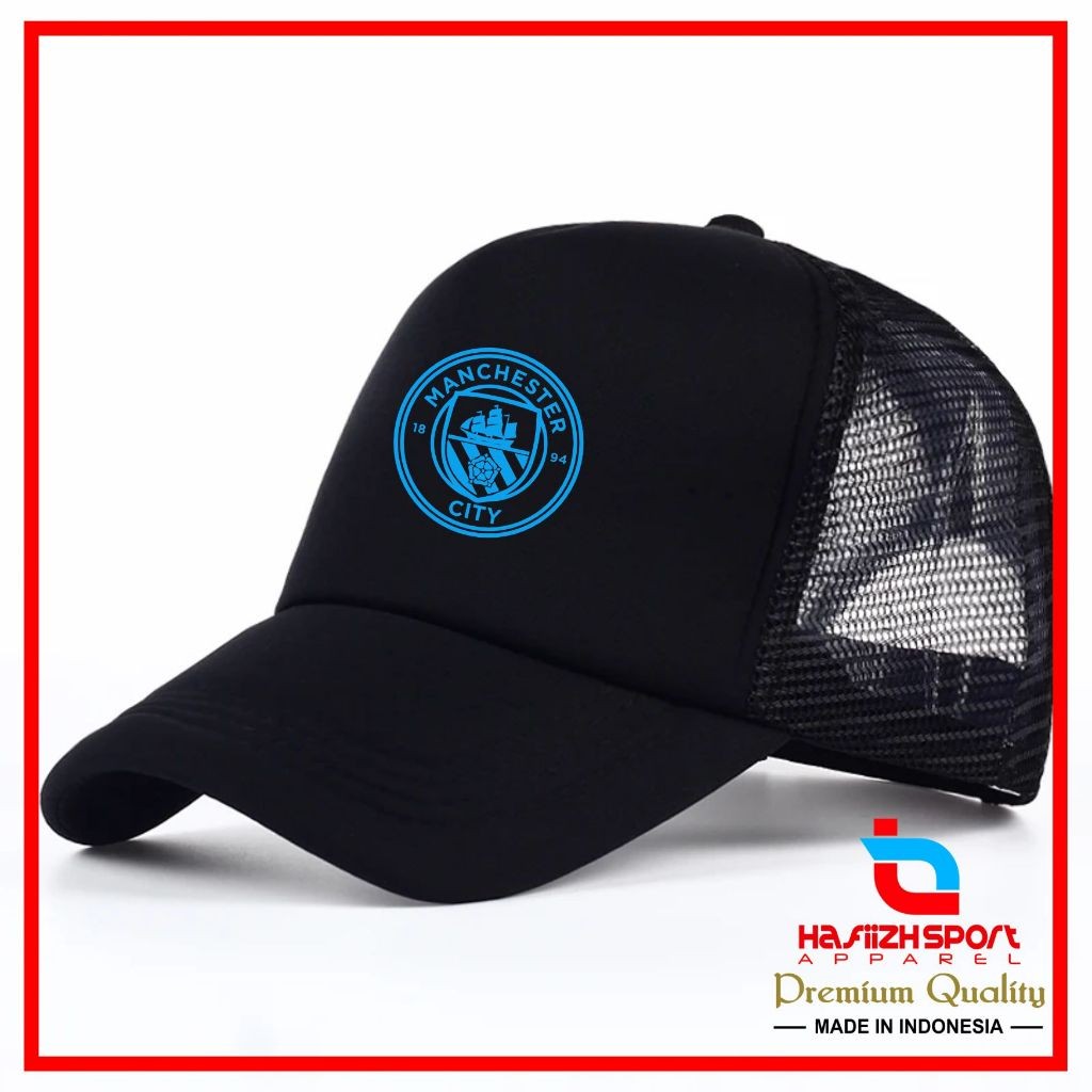 TOPI JARING MAN CITY / TOPI TRUCKER MANCHESTER CITY PREMIUM