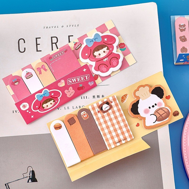 

[Gongjin] Sticky Note Job Animal Cute Bear Bunny Lucu Memo Memopad Notes