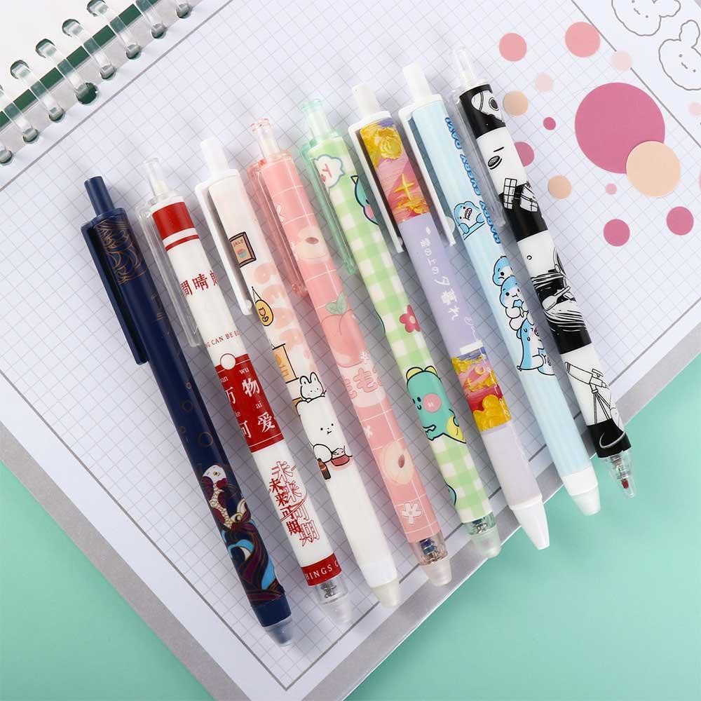 

School Supplies Kawaii Washable Handle Cartoons for Kids Blue Gel Pens Erasable Pen Press Pen Student Pen
