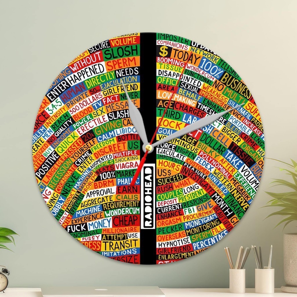 JAM DINDING KAYU MDF VINTAGE BAND RadioHead Radio Head - DEKORASI RUANGAN KAMAR INDUSTRIAL