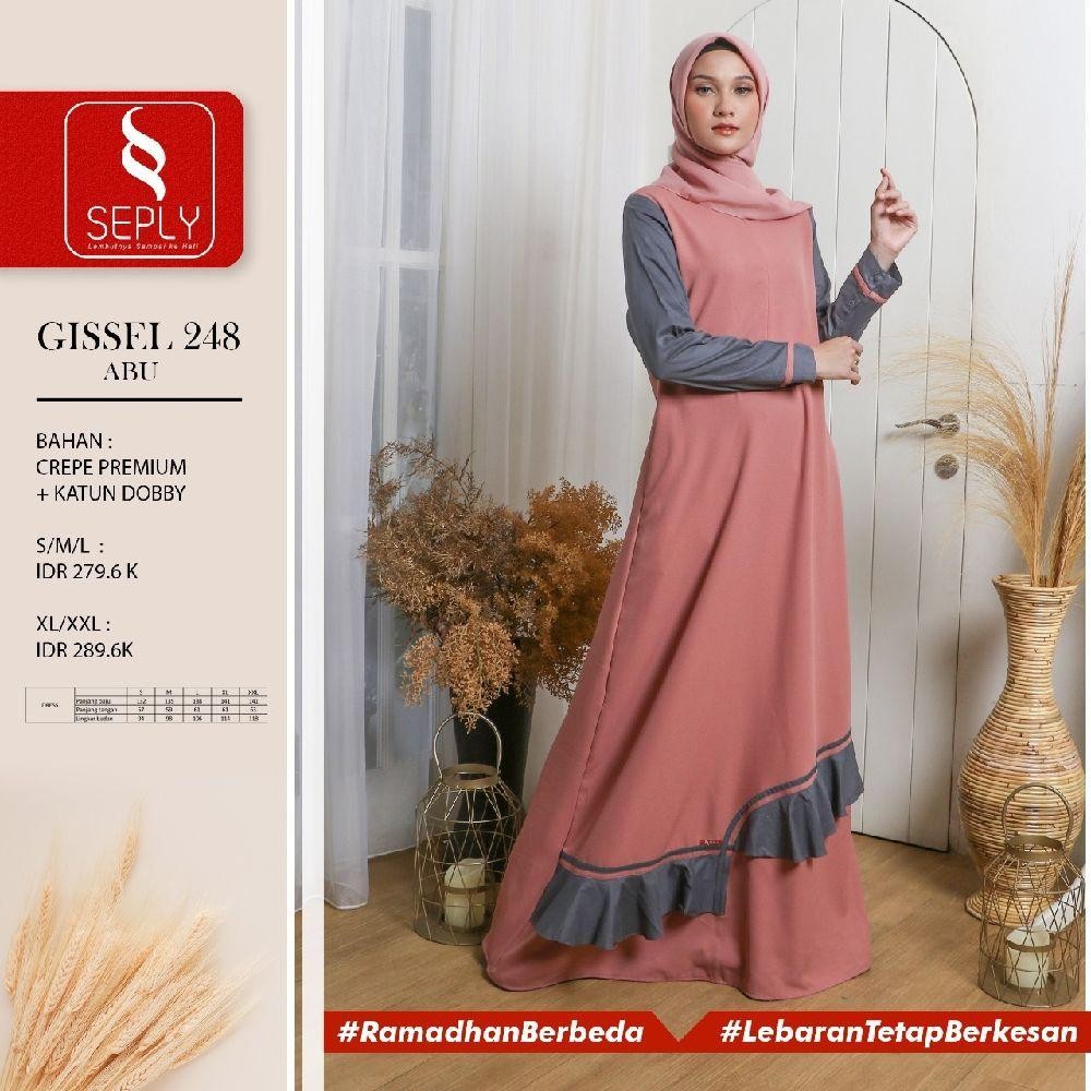 Gallery Muslim Bandung Baju Gamis Katun Wanita Dewasa Terbaru Gissel 248 by Ethica Original Branded 