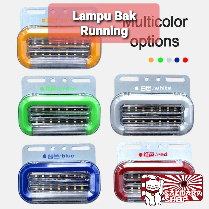 Lampu Bak Truk Lampu LED Bak Plus Sen Running 24v 24 Volt Mobil Truck Truk 2 Mode Nyala