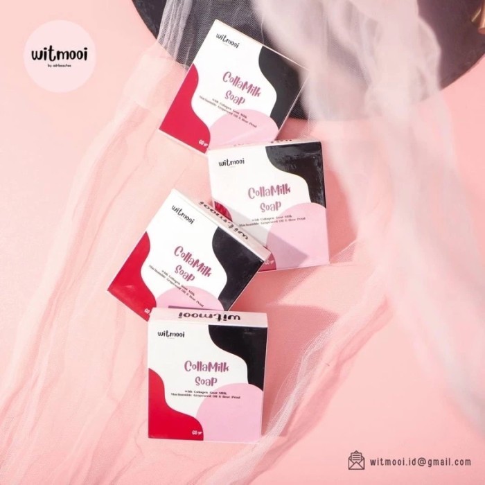 Witmooi Colla Milk Soap/ Sabun Pemutih Badan / Gluta White Body Soap