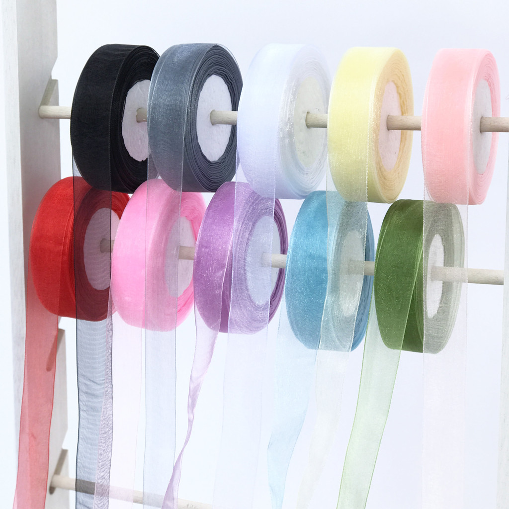 

1 Roll Pita Satin Organza PREMIUM 2,5 Cm Panjang 45 Meter Korean Ribbon Florist Accessories Fst