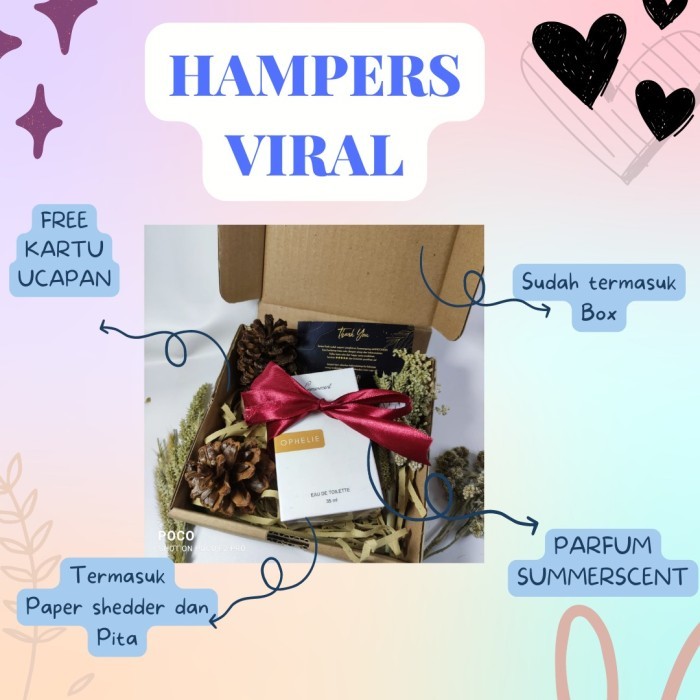 

DISKON Hampers Parfum Summerscent Paket KADO GIFT Hadiah Wedding Ulang Tahun - OPHELIE