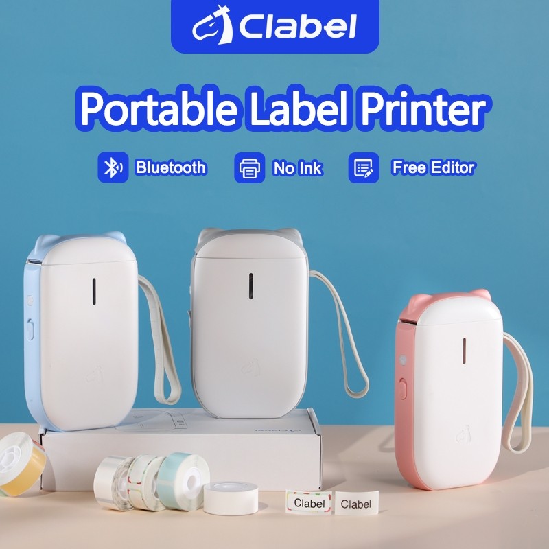 

CLABEL Label Maker 520B Bluetooth Label Maker Machine with Tape Mini Wireless Label Makers Sticker Maker with Multiple Templates