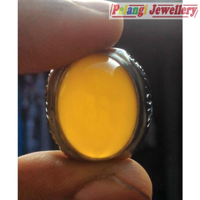 Cincin Titanium Tanam Batu Akik Solar Aceh HQ