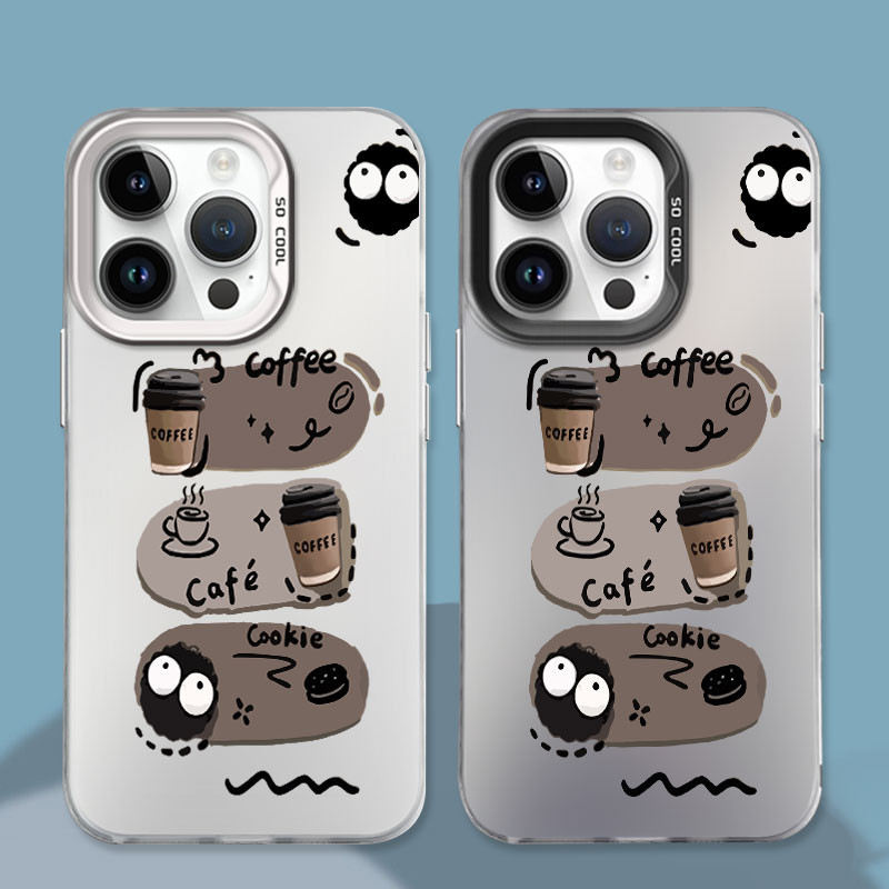 Coffee Pattern Caiyin IMD Hybrid Silikon Hard Anti-fall Casing for Samsung Galaxy A31 A51 A71 M13 5G