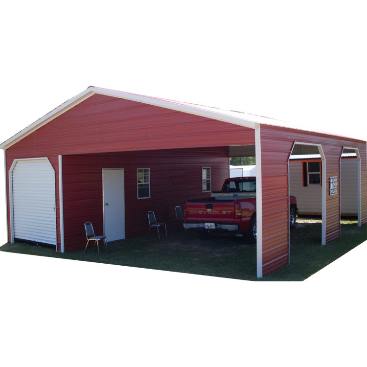 Metal Structure 2 Car Garage Shelter Outdoor Portable Car Port Canopy Garages Building Outdoor Parki