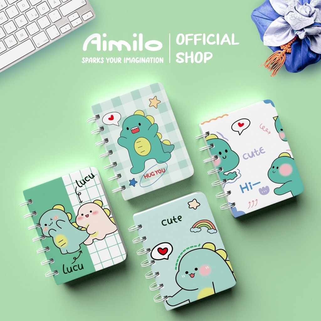 

Aimilo Scrapbook Notebook Mini A7 Buku Kecil Catatan Buku Notes Kecil Alat Tulis Sekolah 80 Lembar