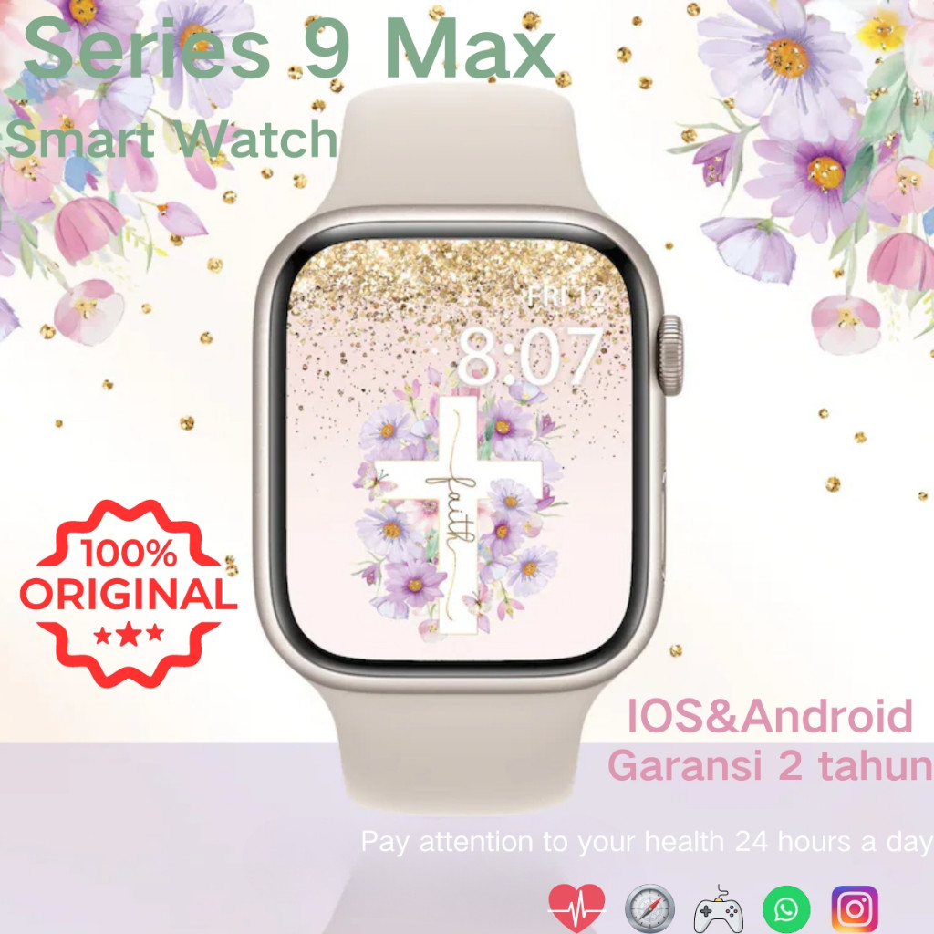 TERBARU 100% original Samsung SmartWatch 9 pro max Wanita tahan air Jam Pintar bluetooth olahraga Sm