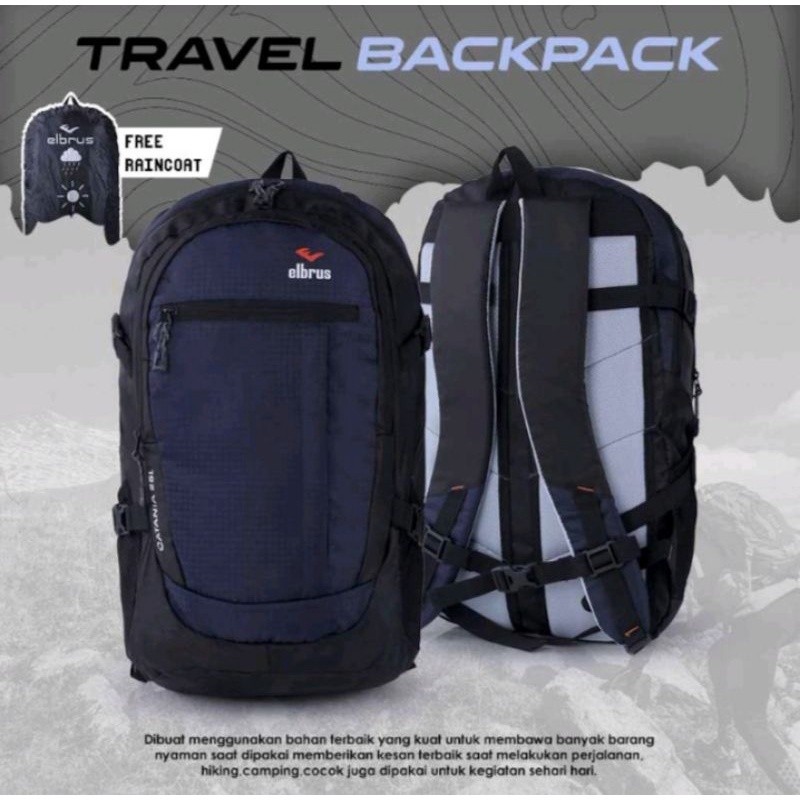 Tas backpack pria - elbrus Catania Tas Gendong Distro Pria Daypack 25 Liter free raincover