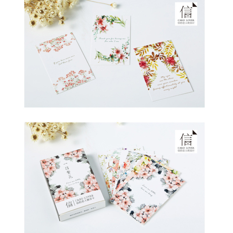 

28pcs Lomo Small Message Card Writable Various Flower Bookmark Journal Room Wall Decoration Greeting Paper Stationery Gift