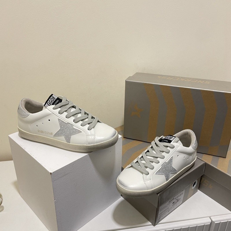 New Counter ORI GGDB Couple Sneakers Flat Calfskin Old Craft Shining Five-pointed Star Fashion Small