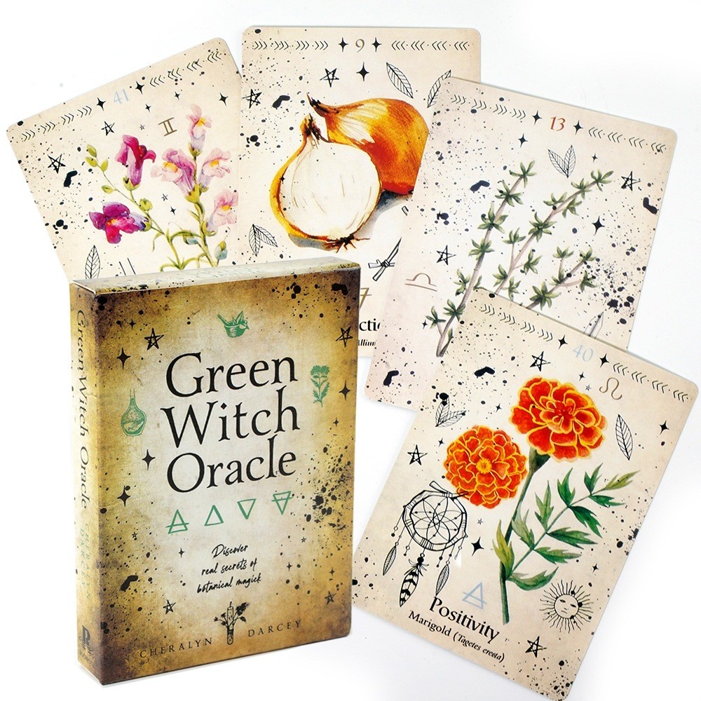 

Green Witch Oracle Cards Discover Real Secrets of Natural Magic Tarot Board Games For Fate Divination Party Card Deck