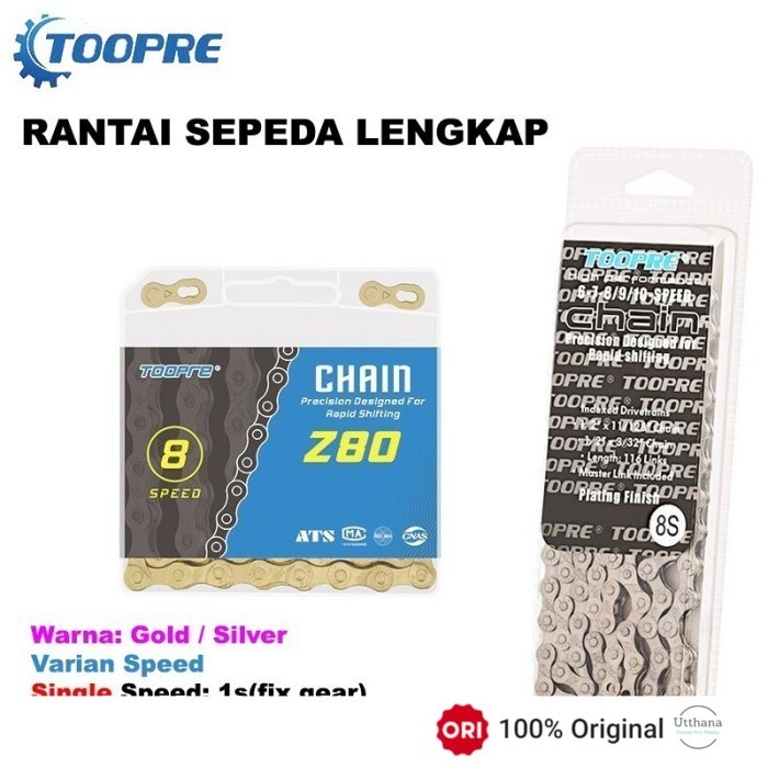 Toopre Rantai Sepeda Lipat MTB Roadbike Fixie Speed 1 sampai 12 Speed