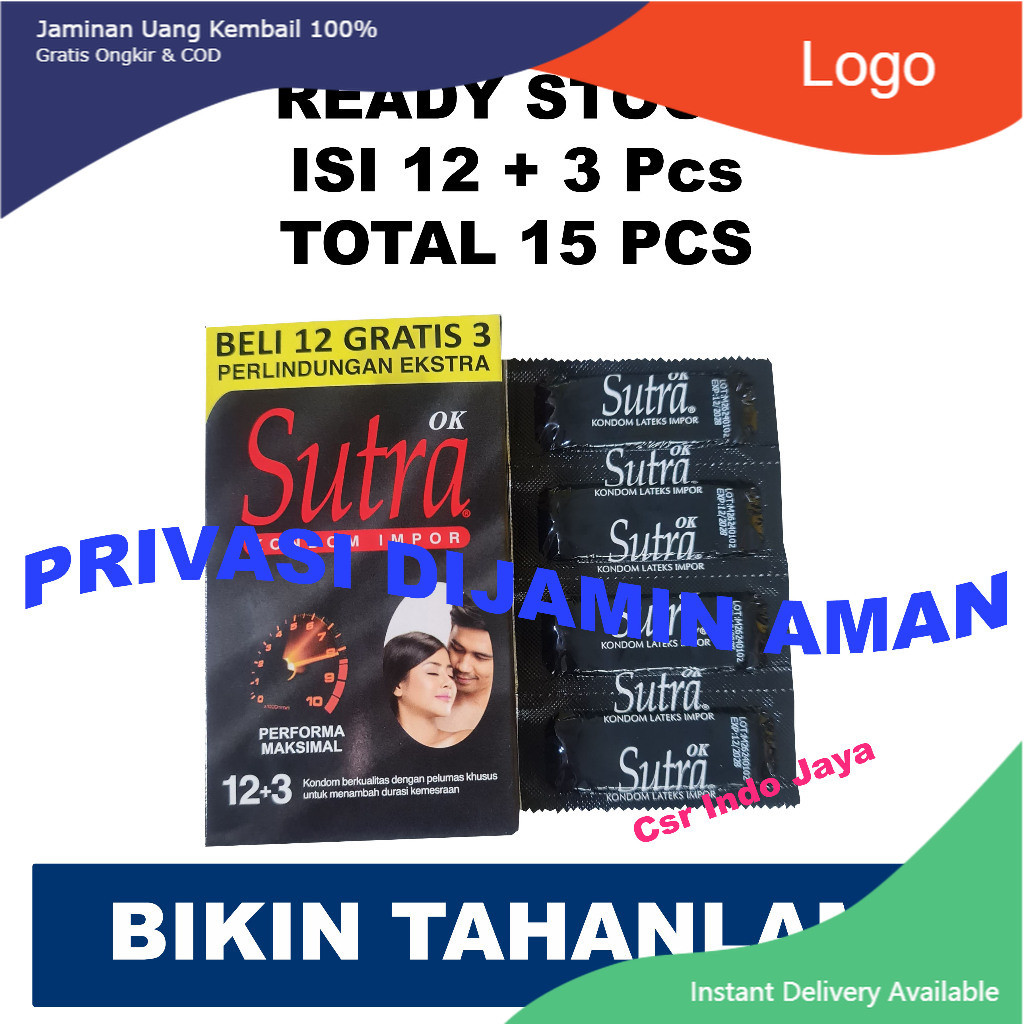 TOP FREE SALE Kondom Sutra OK isi 12 + 3 Pcs / Condom Hitam Econopack Import Standar Internasional