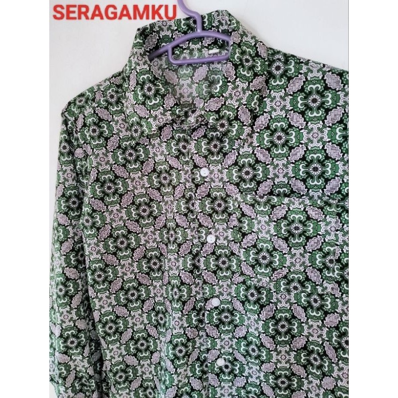 SERAGAM BATIK SEKOLAH HIJAU MI/SD palembang