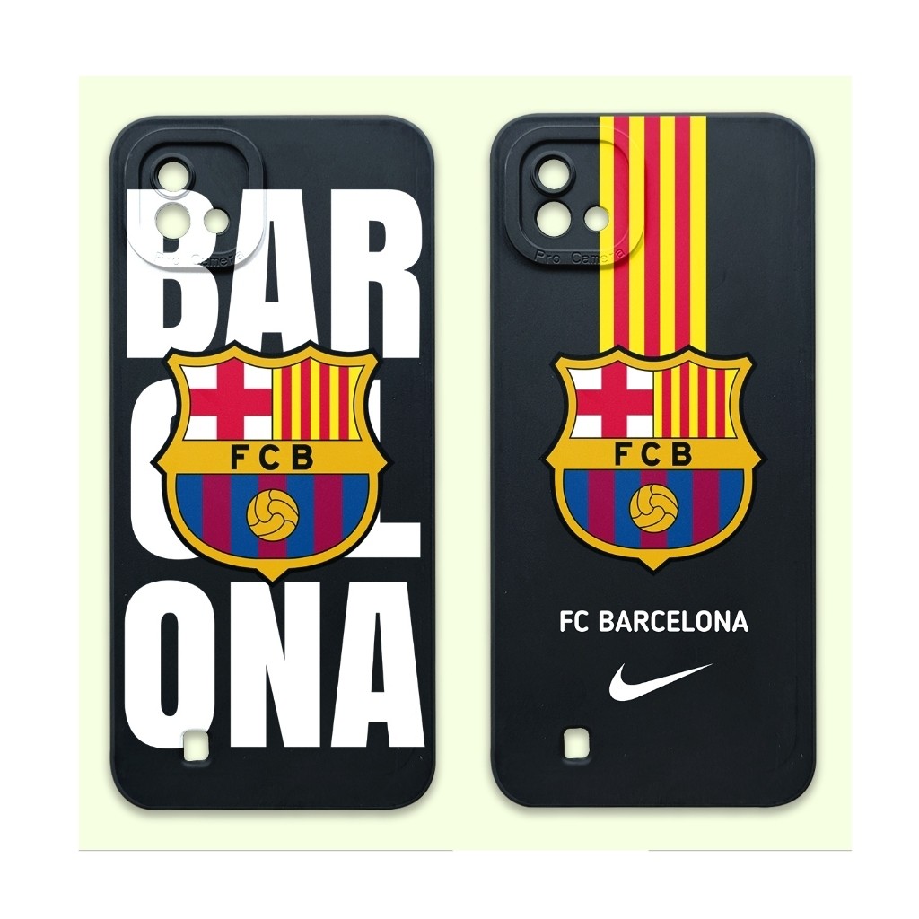 Casing Case Realme C20 C11 2021 Model Gambar Club Bola -  Softcase Motif Barcelona
