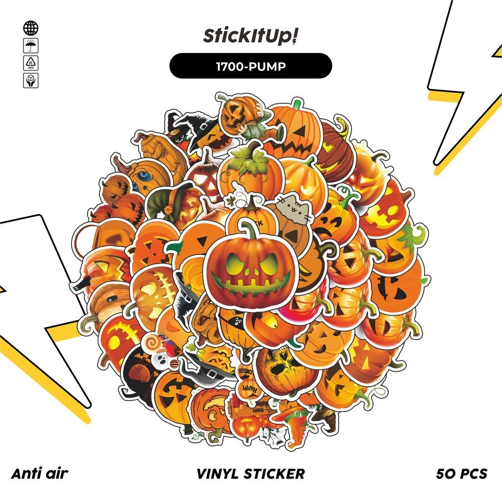 

[HYN02] PROMO 10.10 100 Pcs Stiker HALLOWEEN SERIES CHARACTER PUMPKINS Lucu Anti Air Untuk Dekorasi Notebook Sepeda Skateboard Handphone DIY