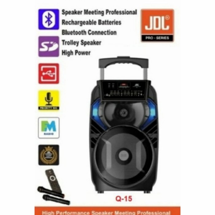 AGEN SPEAKER PORTABLE MEETING JDL Q15 SPEAKER 15" GARANSI RESMI