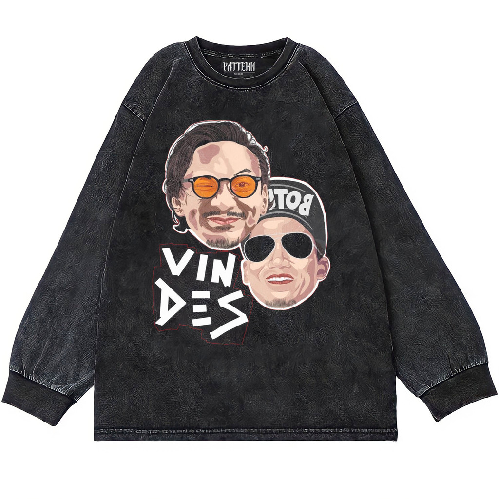 Patternmerch "Vincent desta vindes" Oversize T-Shirt | Longsleeve Oversized | washing tee | Kaos