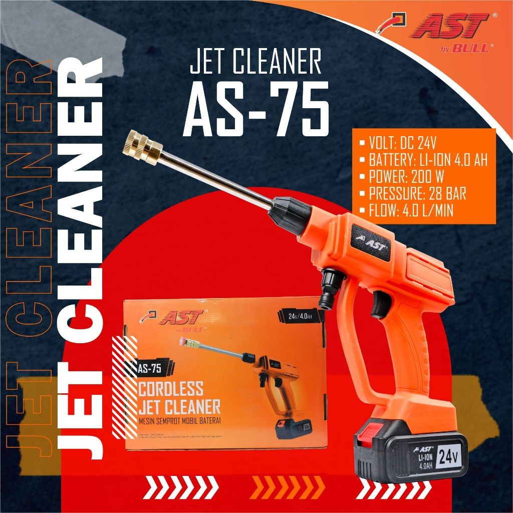 AST Alat Cuci Mobil / Jet Cleaner Cordless / Mesin Semprot Mobil Baterai AS-75