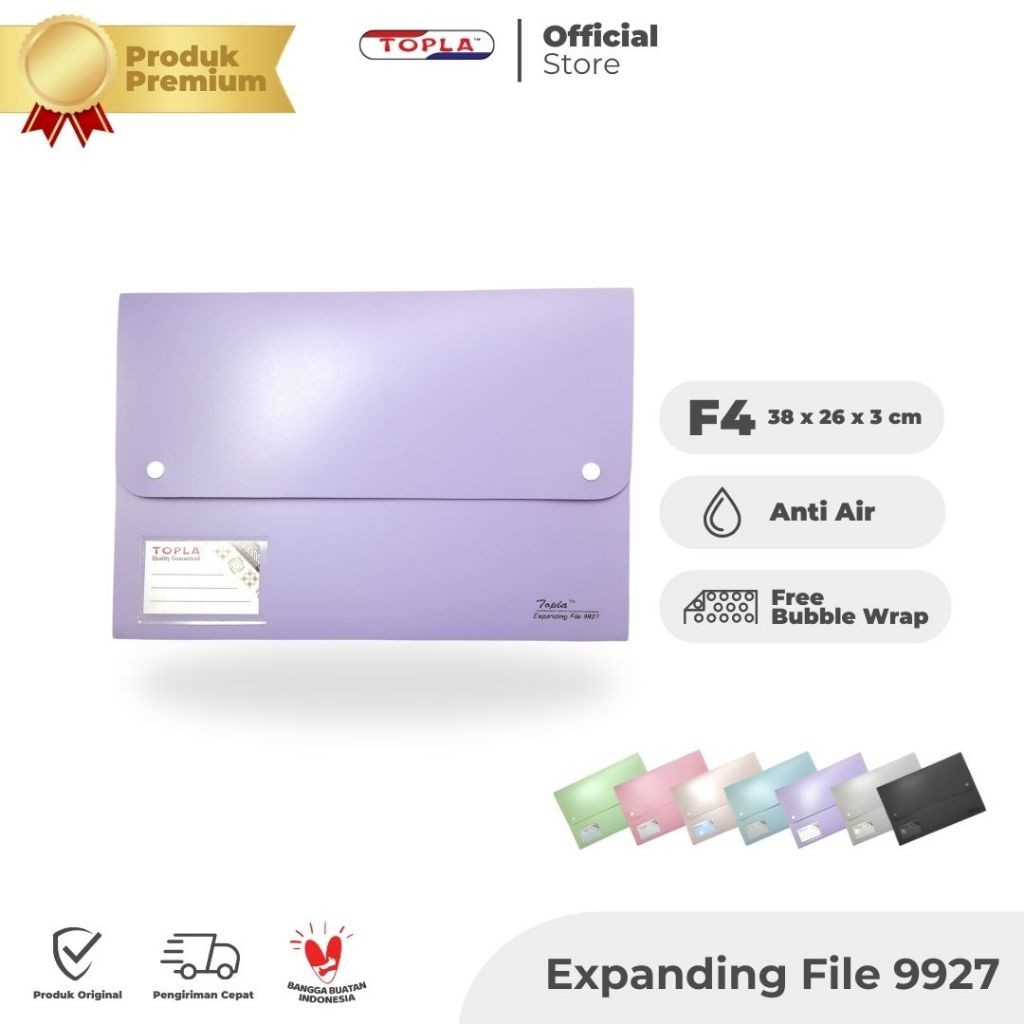 

TOPLA Expanding File Topla 9927 Map Harmonika F4 isi 13 Slot Penyimpanan Dokumen Sekolah Anti Air