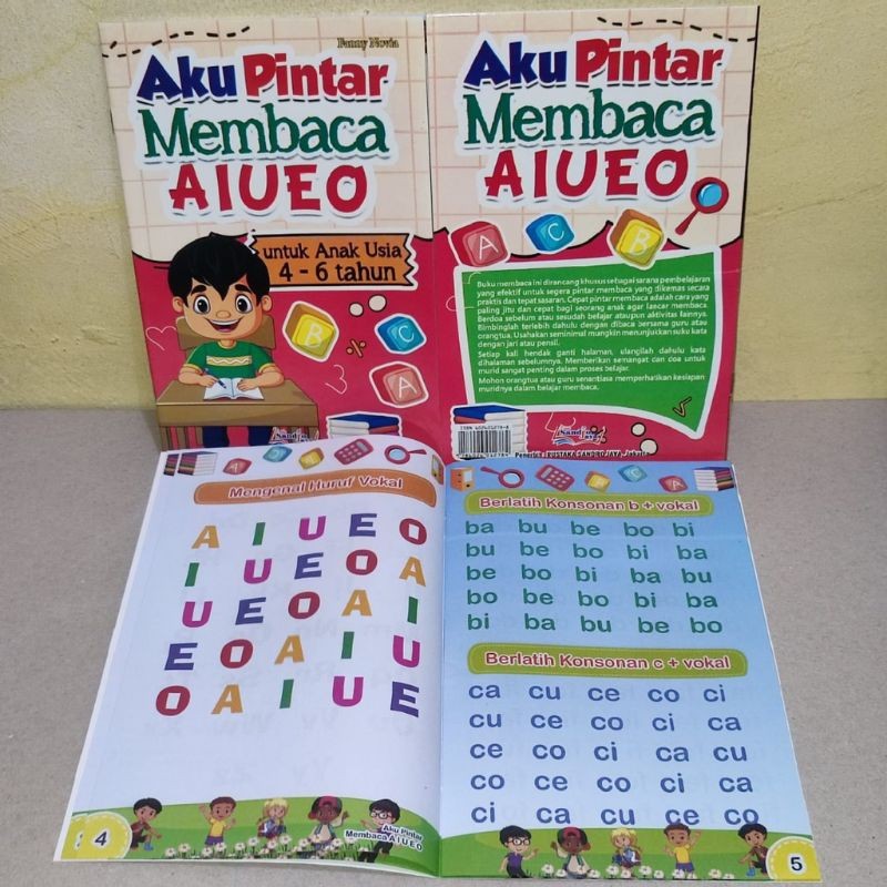 

Buku Aku Pintar Membaca AIUEO untuk Anak Usia 4-6 Tahun