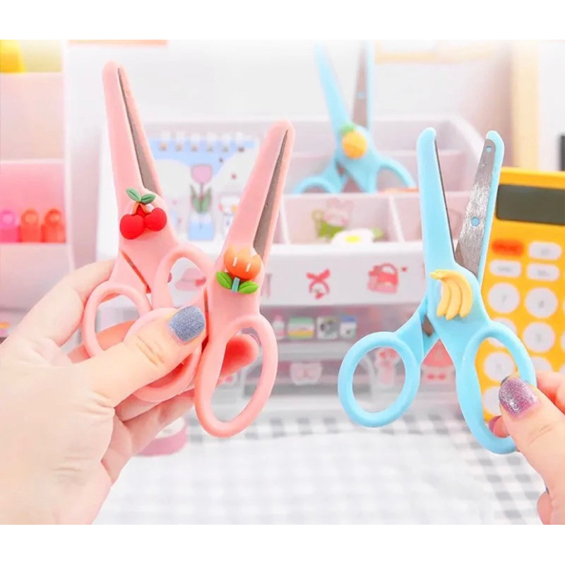 

Gunting Kertas | Gunting Sekolah Aman Untuk Anak Gunting Korea Lucu Motif Karakter