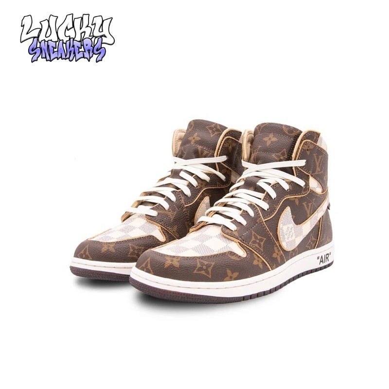 Sepatu Nike Air Jordan 1 High Louis Vuitton