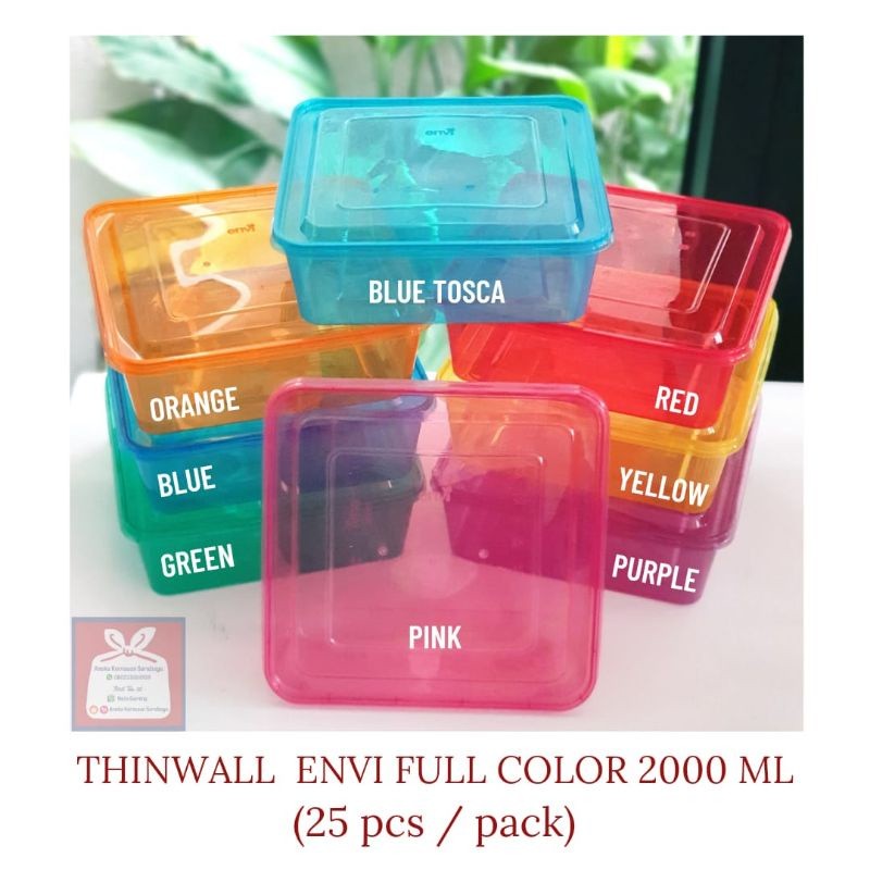 EP33F Thinwall Envi Full Color 2000ml / Kotak Makan Envi. Isi 25pcs