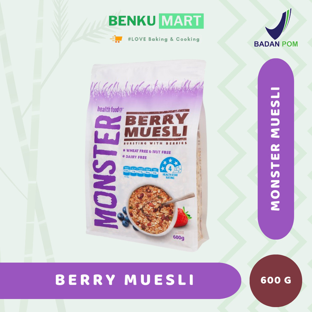 

Monster BERRY Muesli 700 g | Healthy Food Co | with Berries 700 gram