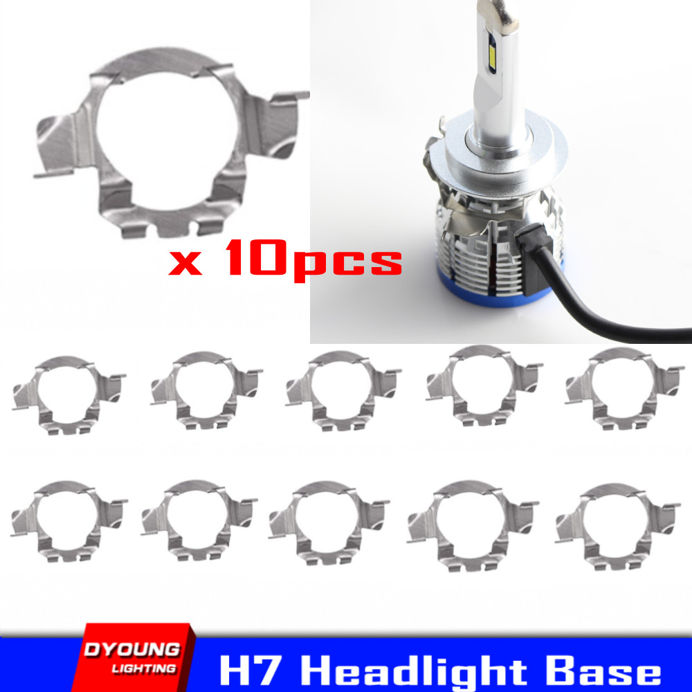 10PCS H7 Led Adapter Lamp Holder Car Accessories Headlights Bulb Base For Volkswagen BMW Audi Merced