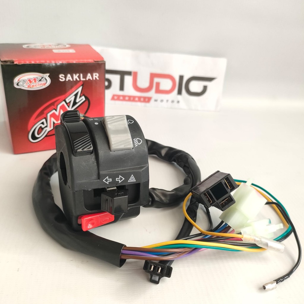 VIXION HAZARD : Holder Saklar Kiri Vixion Lama Vixion Old + Hazard Universal Untuk Semua Motor