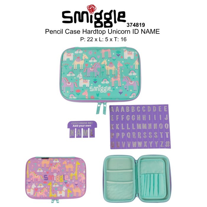 

BEST[Promo] Pencil Case Smiggle Kotak pensil tempat pensil alat tulis - uni id name