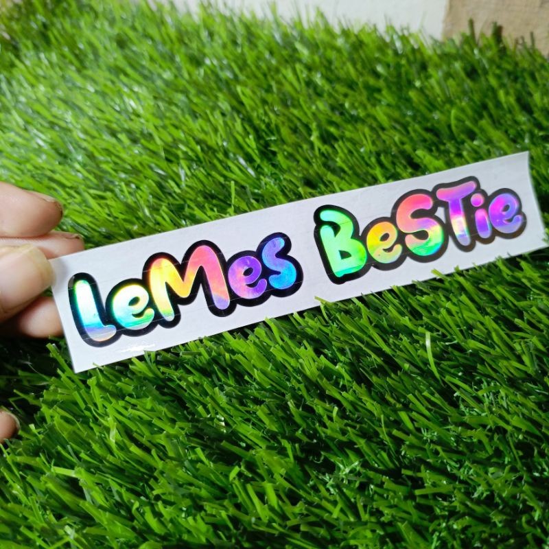 Sticker lemes bestie cutting sticker motor helm hp