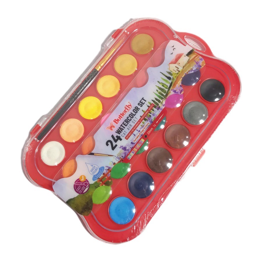 

BUTTERFLY WATERCOLOR SET 24 / CAT AIR BUTTERFLY INCLUDE KUAS