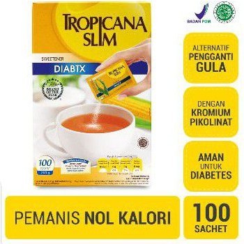 

Gula Tropicana Slim Sweetener Diabtx 100 Sachet (200 Gram)