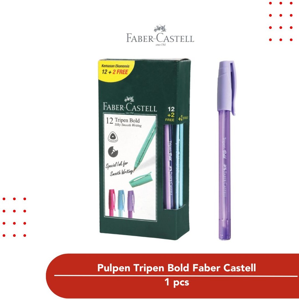

Pulpen Pena Ballpen Tripen Bold Black Ink Faber Castell