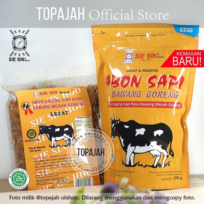 

Abon sapi spesial polos/bawang “SIE SIN” 250gr HALAL - abon polos