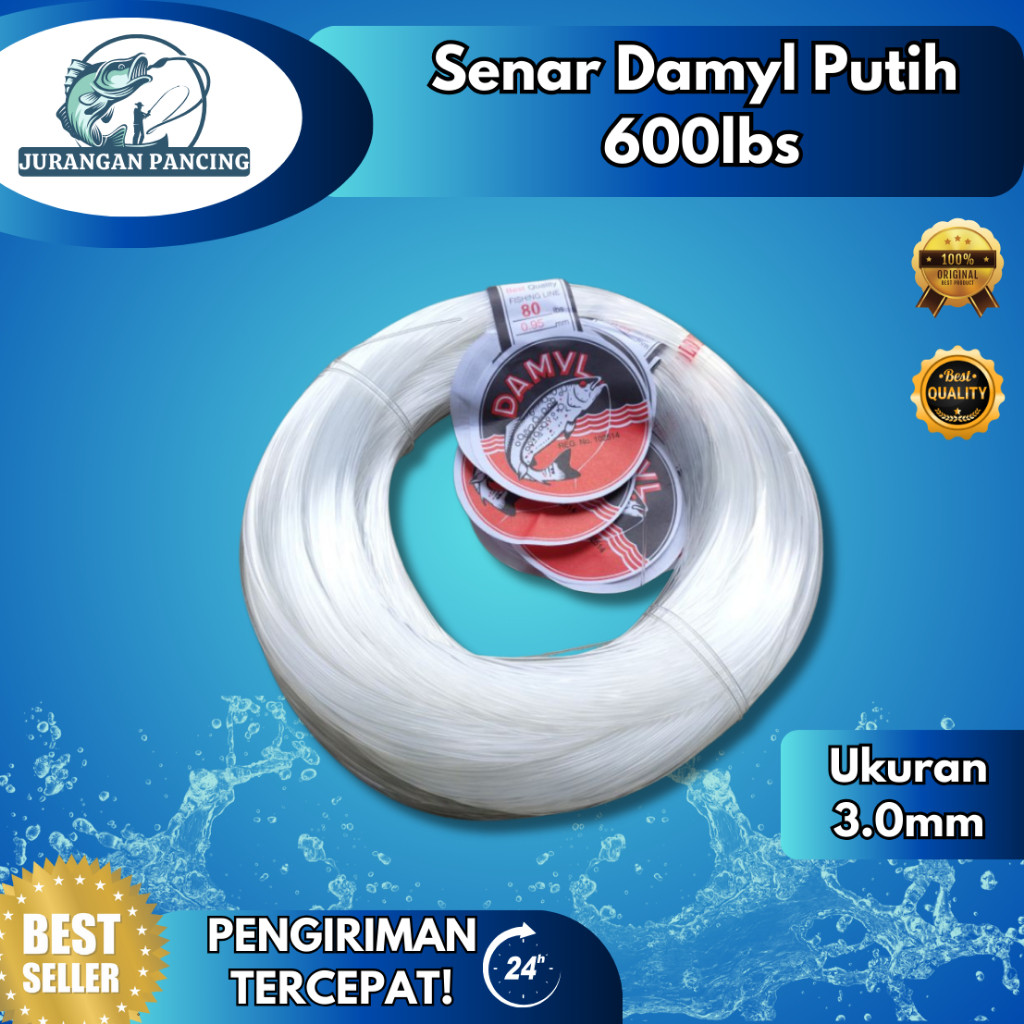 SENAR DAMYL PUTIH UKURAN 600LB / 3,00 mm