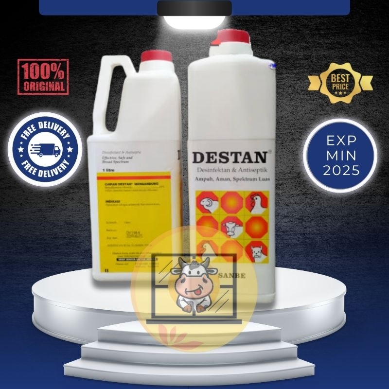 DESTAN 1 Liter DESINFEKTAN ANTISEPTIK AYAM, SAPI, KAMBING, BABI, DOMBA
