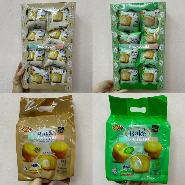 

WIN2 WIN WIN BAKE STORY MINI MUFFIN CAKE PANDAN / ORIGINAL - KUE WINWIN - MUFFIN ORIGINAL, BOX