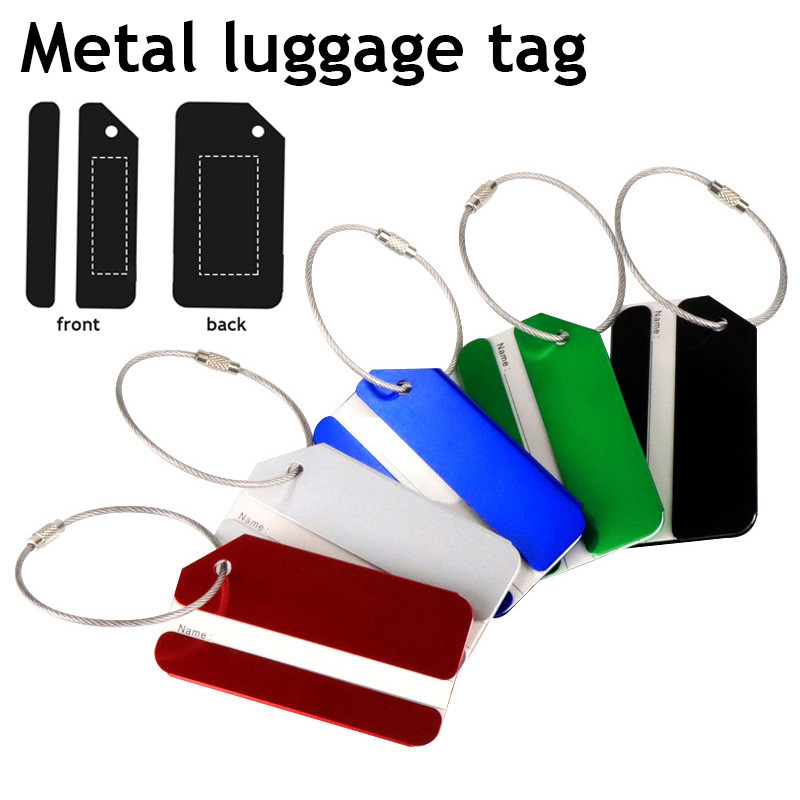 

Fashion Metal Travel Luggage Tags Baggage Name Tags Suitcase Address Label Holder Aluminium Alloy Luggage Tag Travel Accessories