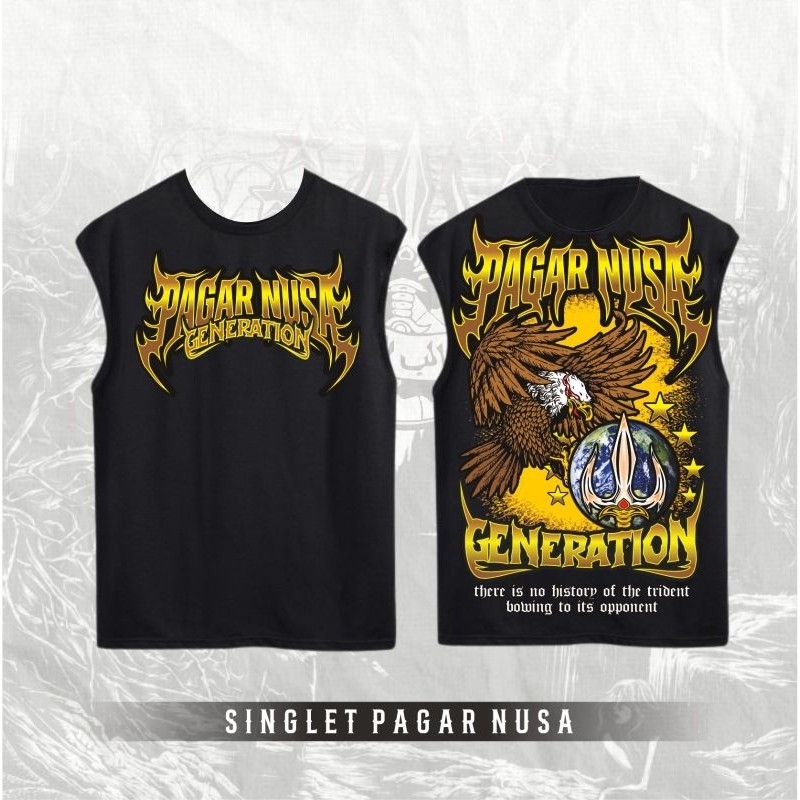 Singlet Pagar Nusa Generation Motif Elang Desain Terbaru By Otentix Clothing