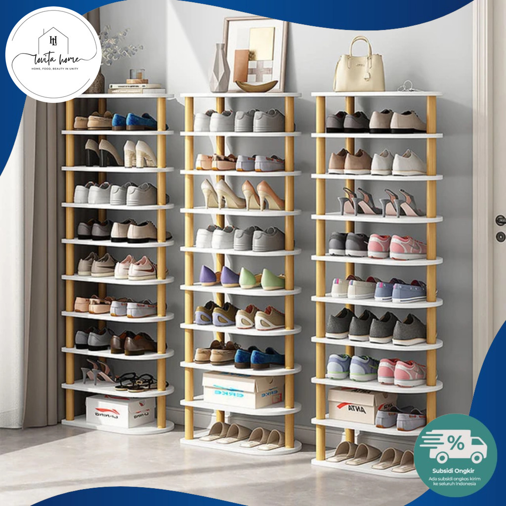 Rak Sepatu Mini / Rak Multifungsi / Rak Sepatu Sudut / Rak Belakang Pintu / Rak Sepatu Sederhana / R
